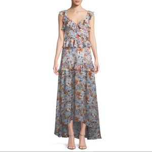 Alexis Jewell floral ruffle maxi dress sz Small